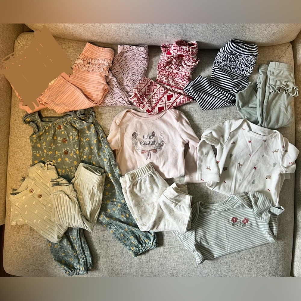 3-6mos baby girls clothing lot
